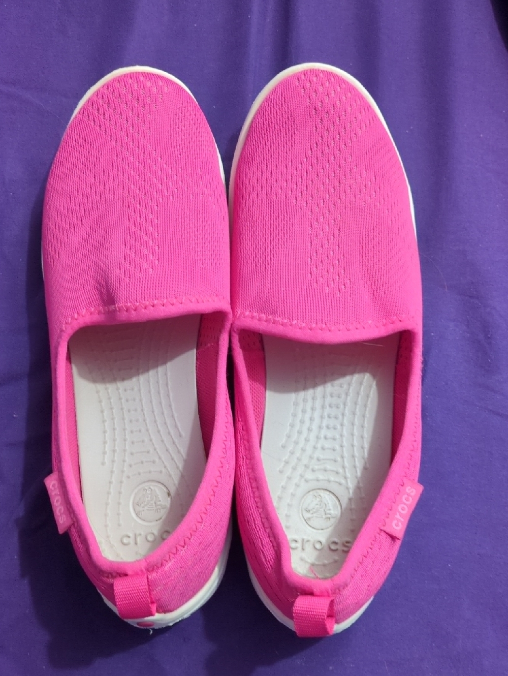 Women's Hot Pink Slip On Croc Sneaker